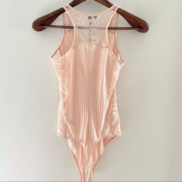 💔SOLD $225 Fleur Du Mal Lace Insert Ribbed Bodysuit - Picture 6 of 10